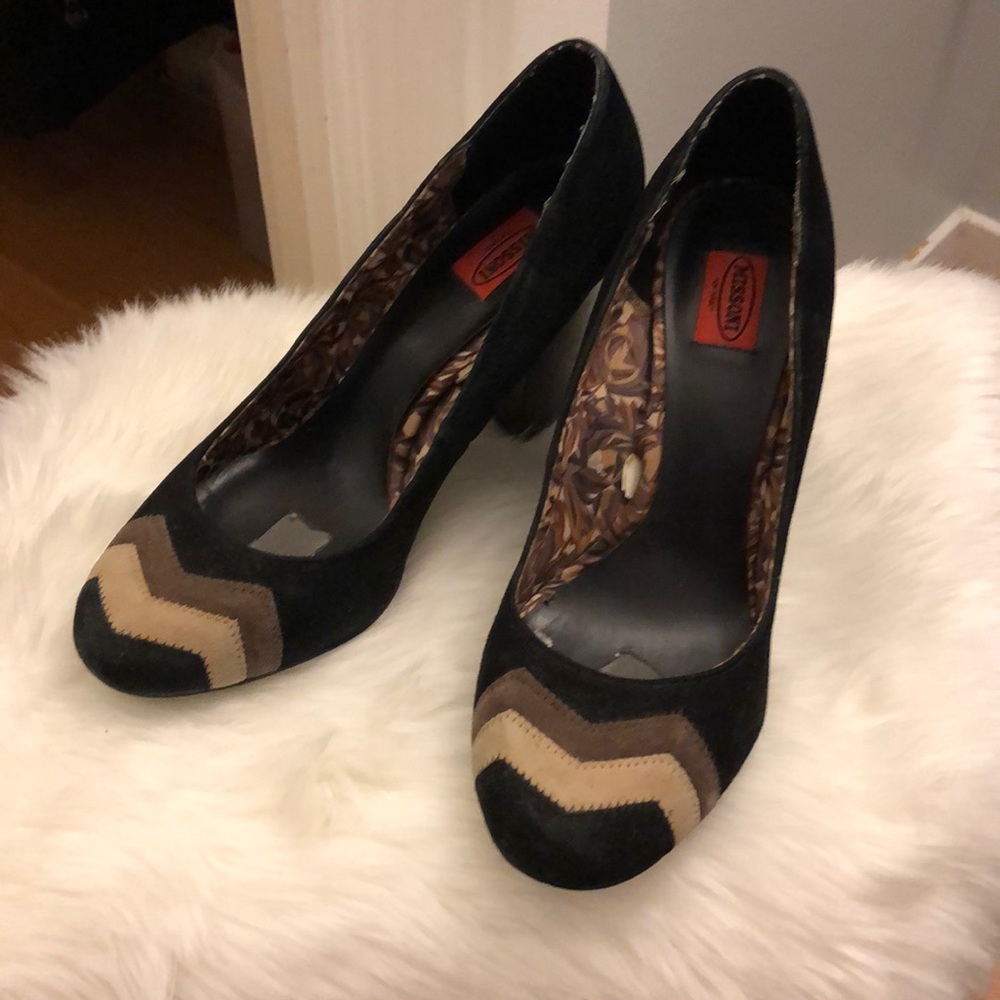 Missoni x Target suede black heels, size 6M